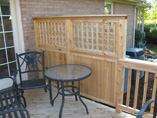 Privacy Fence Solid Board with Square Lattice in Cedar