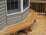 Custom Cedar Bench around Bay