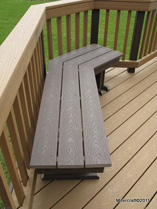 Trex Woodland Brown Bench on Trex Saddle Deck