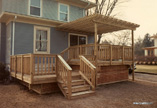 Deck and Pergola with custom Privacy Lattice Skirt