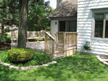 Cedar Deck Notched out for Existing Tree