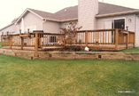 Pressure Treated Deck with Rail Planters