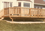 Pressure Treated Deck with Board an Board Rail