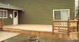 Pressure Treated Deck with Cedar Rail Skirt and Trim