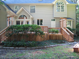 Large Cedar Deck with custom Skip Space Vertical Skirt