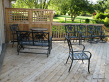 Cedar Deck showing Standard Rail and Privacy Rail