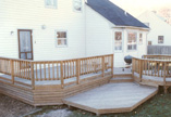 Multi-level Pine Deck with Horizontal Skirt