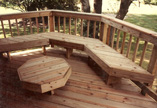 Seating Area with Bench and Cocktail Table