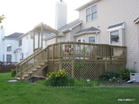 Pressure Treated Deck with Fan Pergola