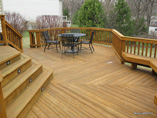 Multi-level Deck showing Low Voltage Riser Lights